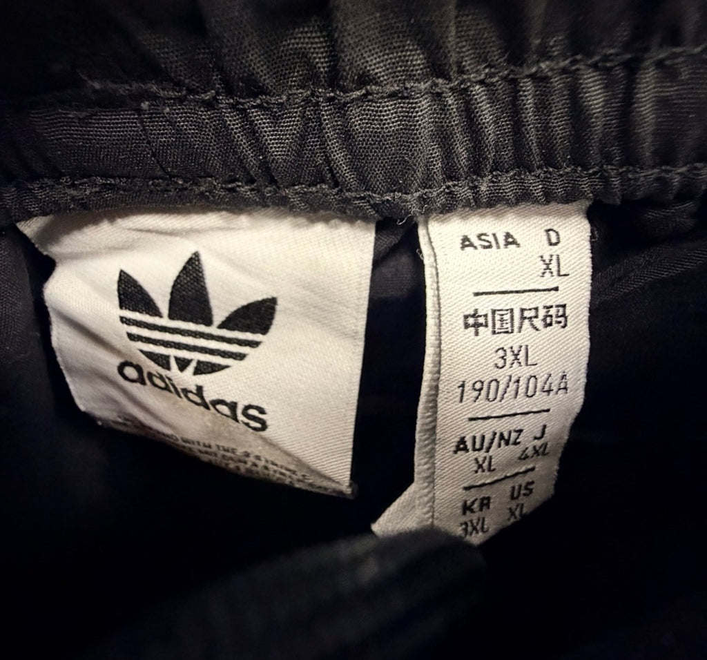 Adidas Ανδρικό Παντελόνι Φόρμας Μαύρο Λευκό - XL