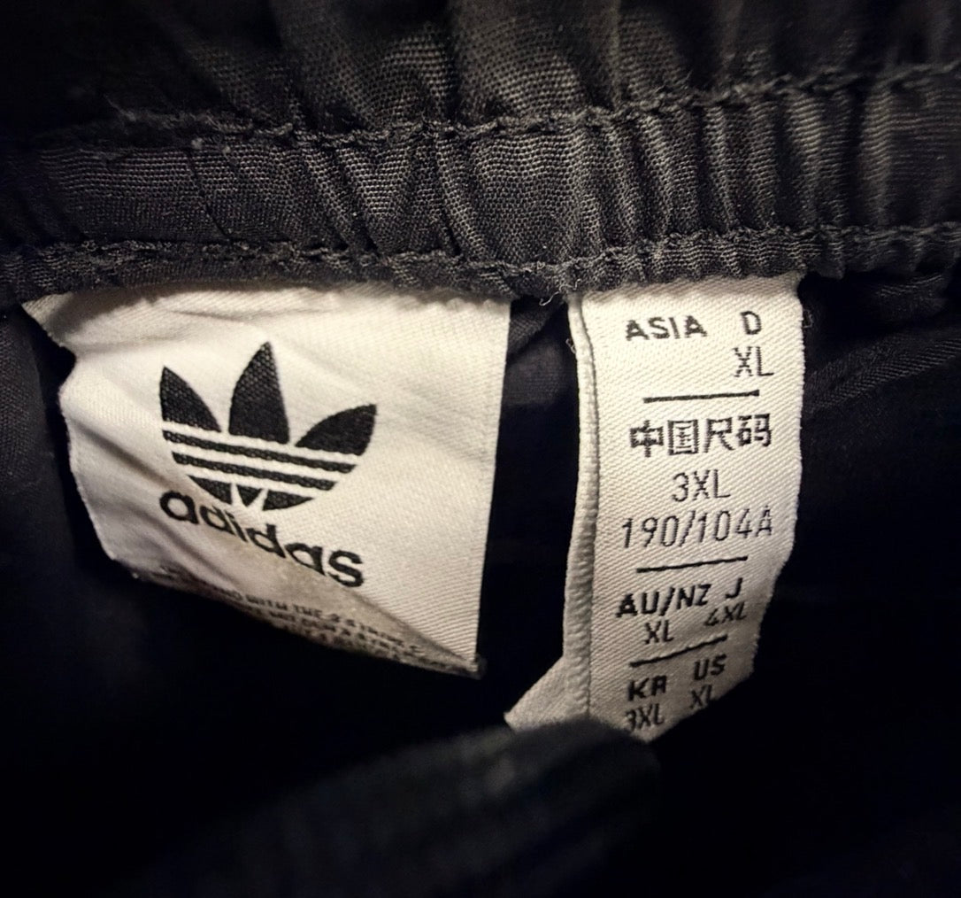 Adidas Ανδρικό Παντελόνι Φόρμας Μαύρο Λευκό - XL