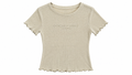 Guess Γυναικείο Ribbed Μπλουζάκι – Μπεζ – S
