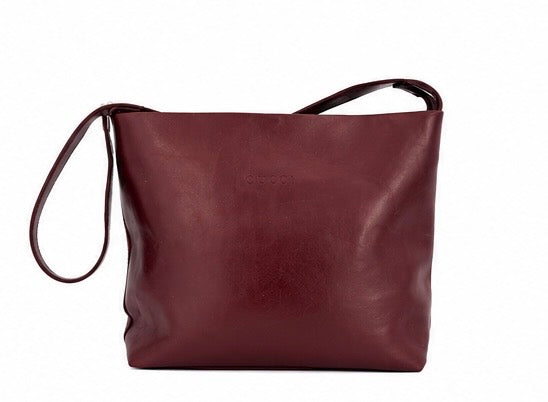 Gucci Leather Shoulder Bag – Burgundy