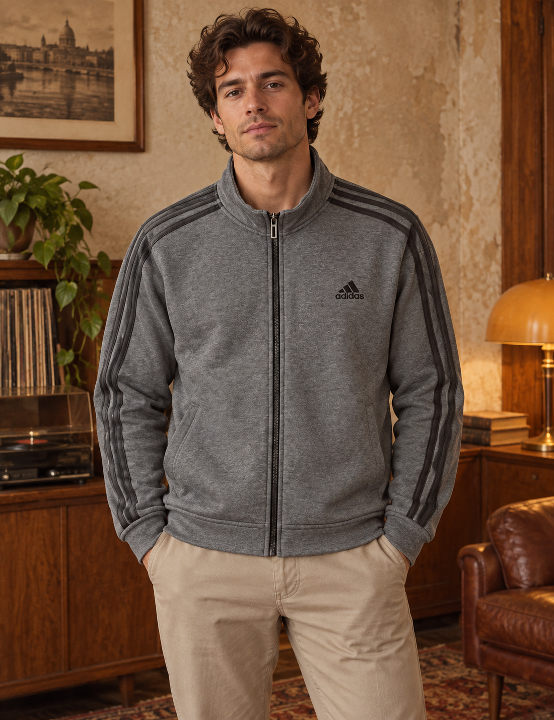 Puma Ανδρική Ζακέτα Γκρι - M