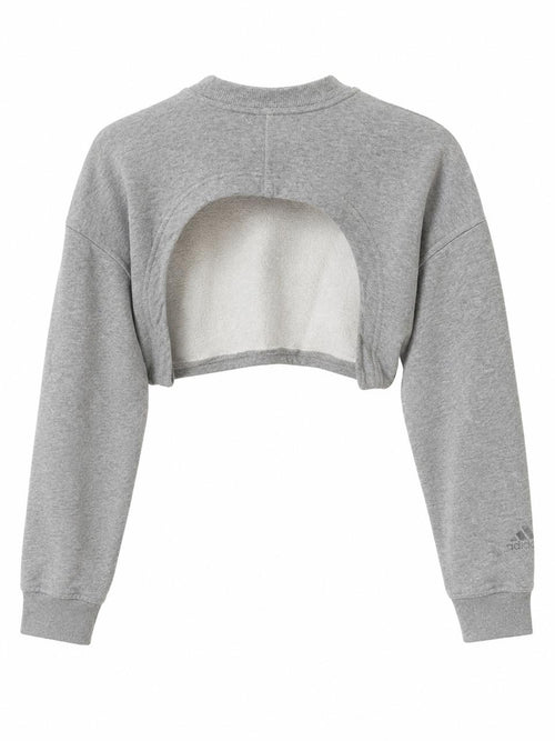 Adidas Γυναικείο Crop Sweatshirt Γκρι-M