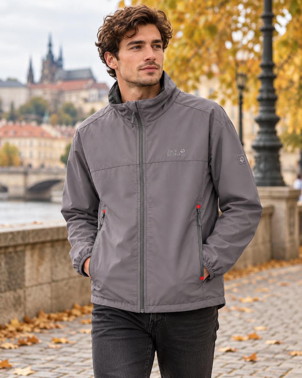 Jack Wolfskin Ανδρικό Μπουφάν Γκρι - 2XL