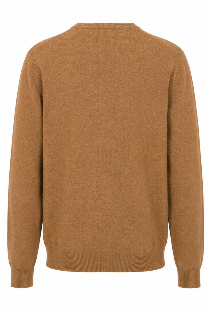 Harmont & Blaine Camel Crew Neck Πλεκτό με Logo-XXL