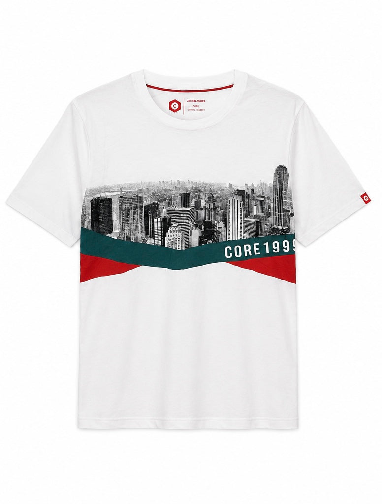 Jack & Jones Ανδρικό T-Shirt Μπλουζάκι – Λευκό – M