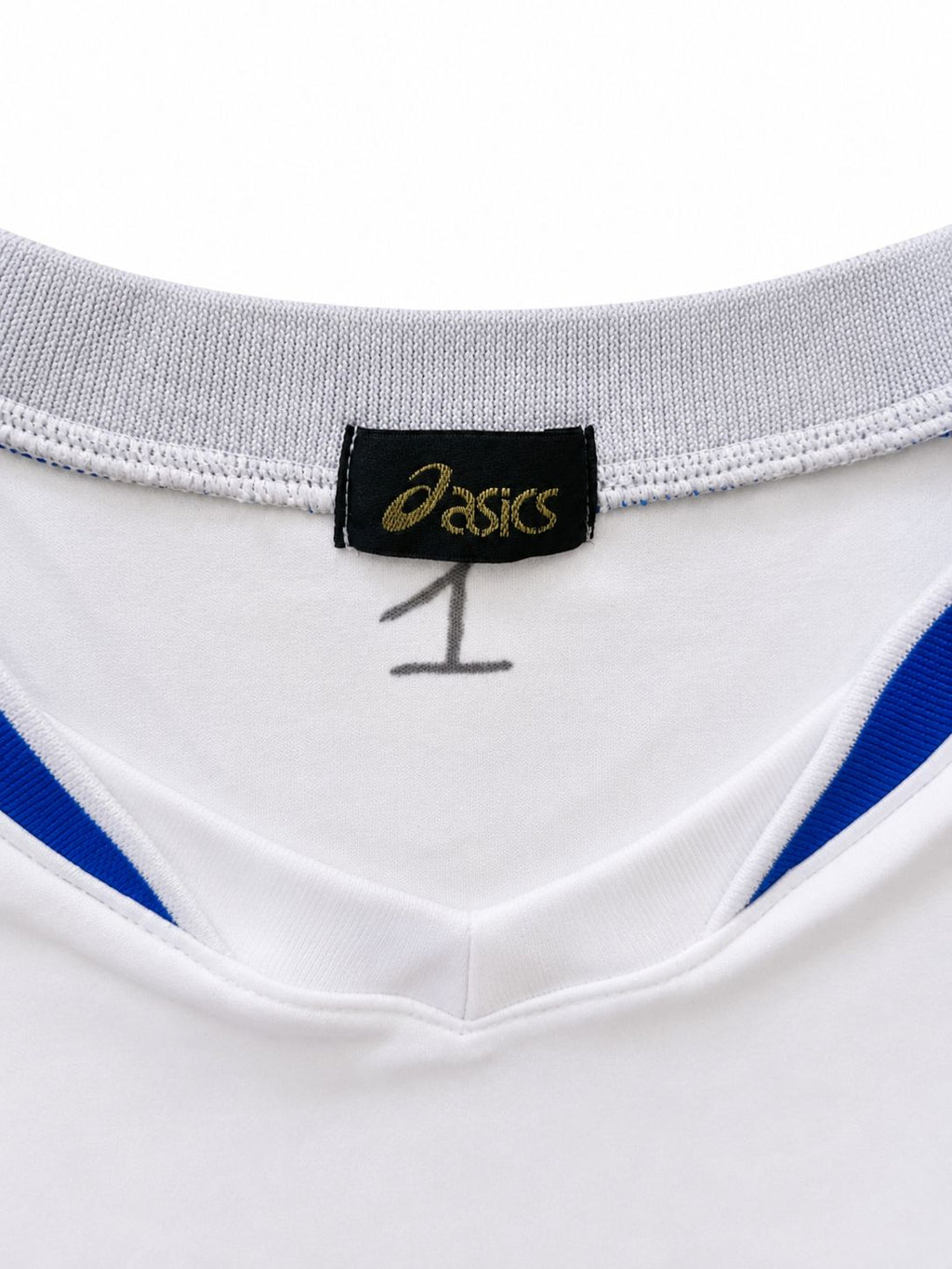 Asics Performance Training T-Shirt – White/Blue-XL