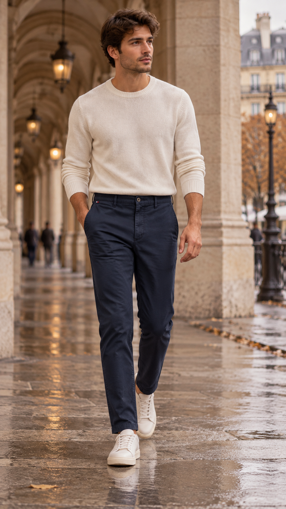 Tommy Hilfiger Ανδρικό Παντελόνι Chino – Μπλε Σκούρο - M