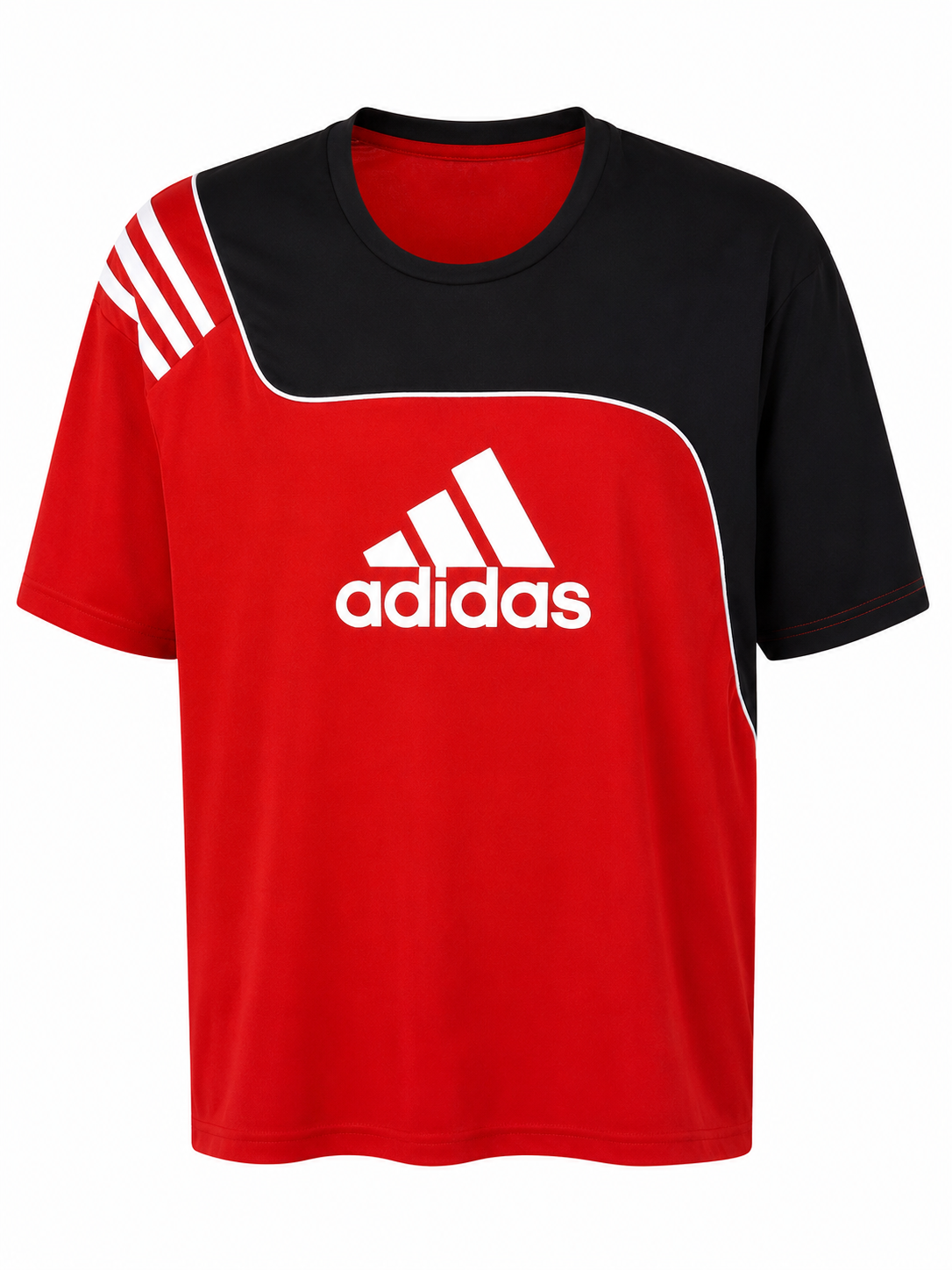 Adidas Κόκκινο / Μαύρο Αθλητικό T-Shirt-XXL