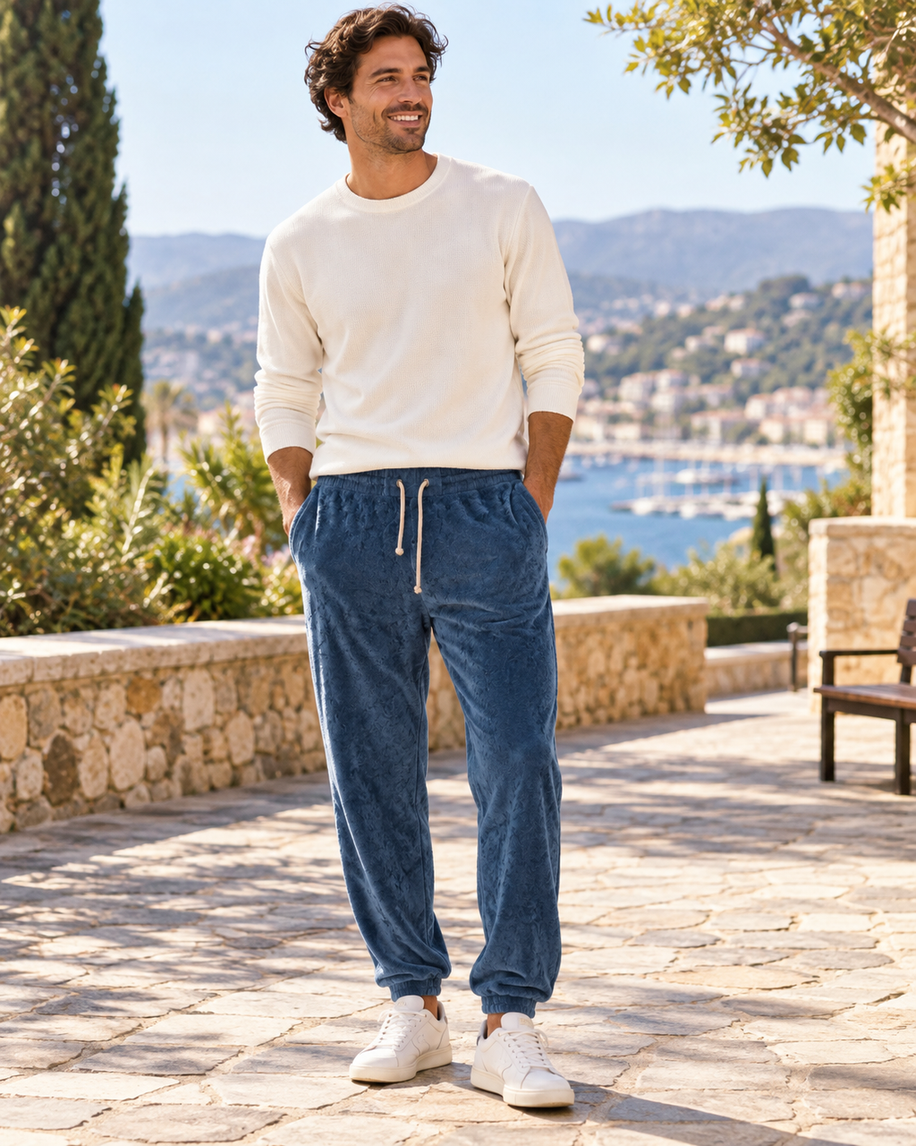 Champion Ανδρικό Παντελόνι Φόρμας Μπλε - L
