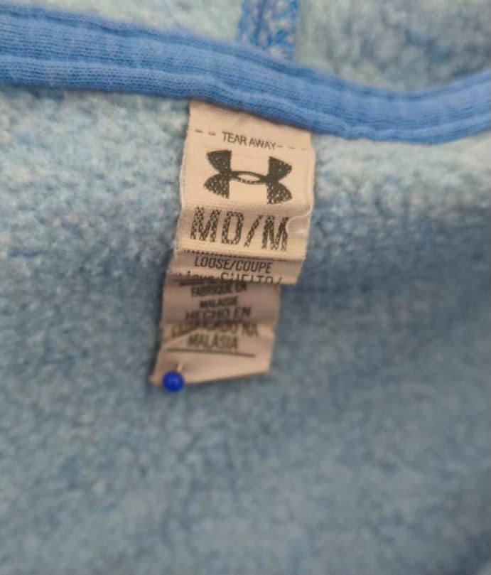 Under Armour Γυναικεία Ζακέτα Hoodie Γαλάζια με Φερμουάρ-M