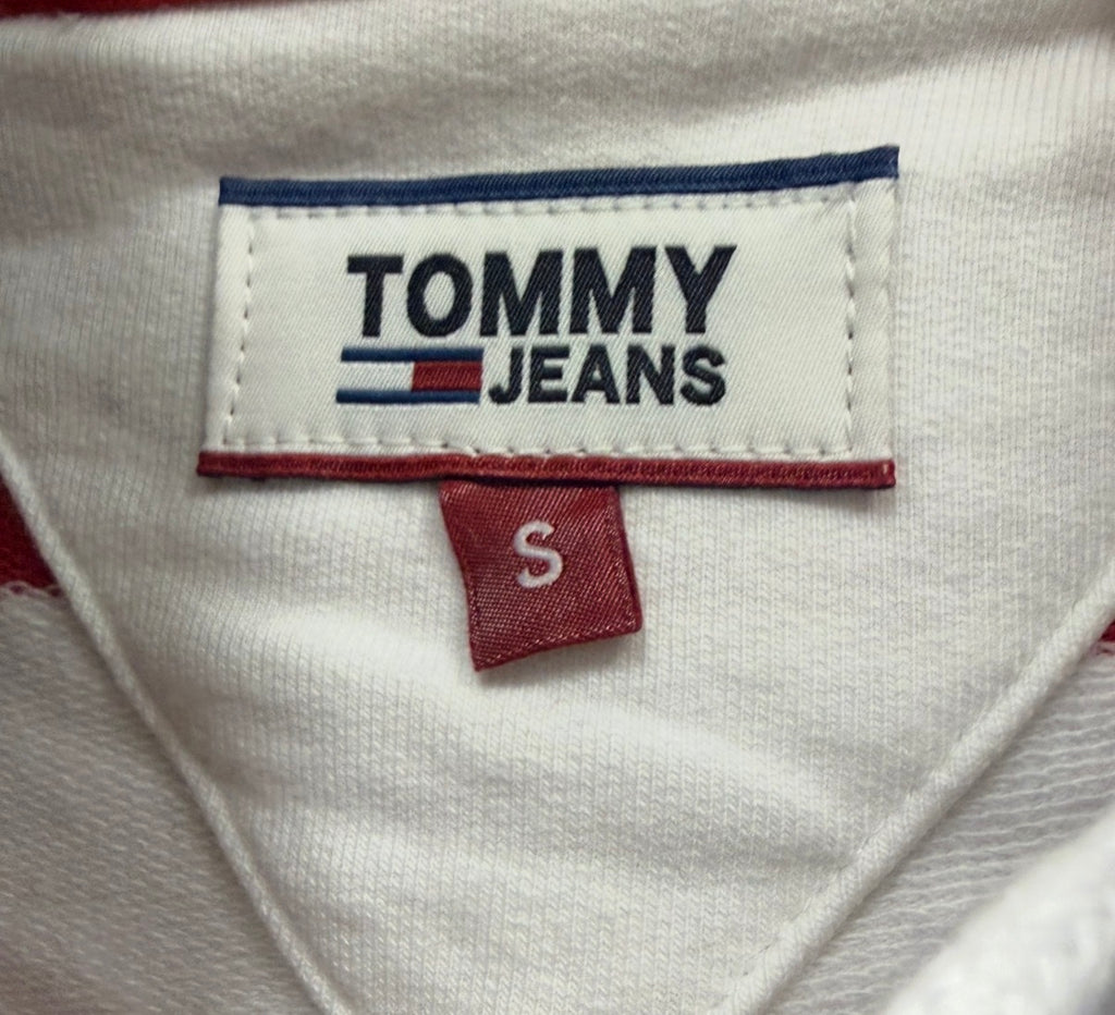Tommy Jeans Ανδρικό Φούτερ με Κουκούλα – Κόκκινο / Λευκό / Μπλε – S
