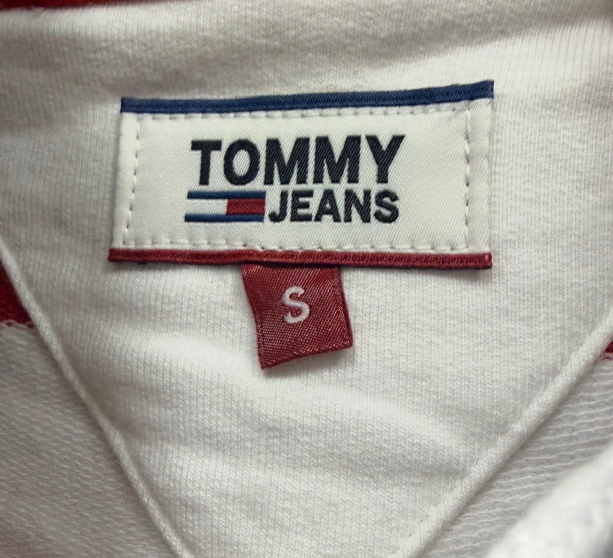 Tommy Jeans Ανδρικό Φούτερ με Κουκούλα – Κόκκινο / Λευκό / Μπλε – S