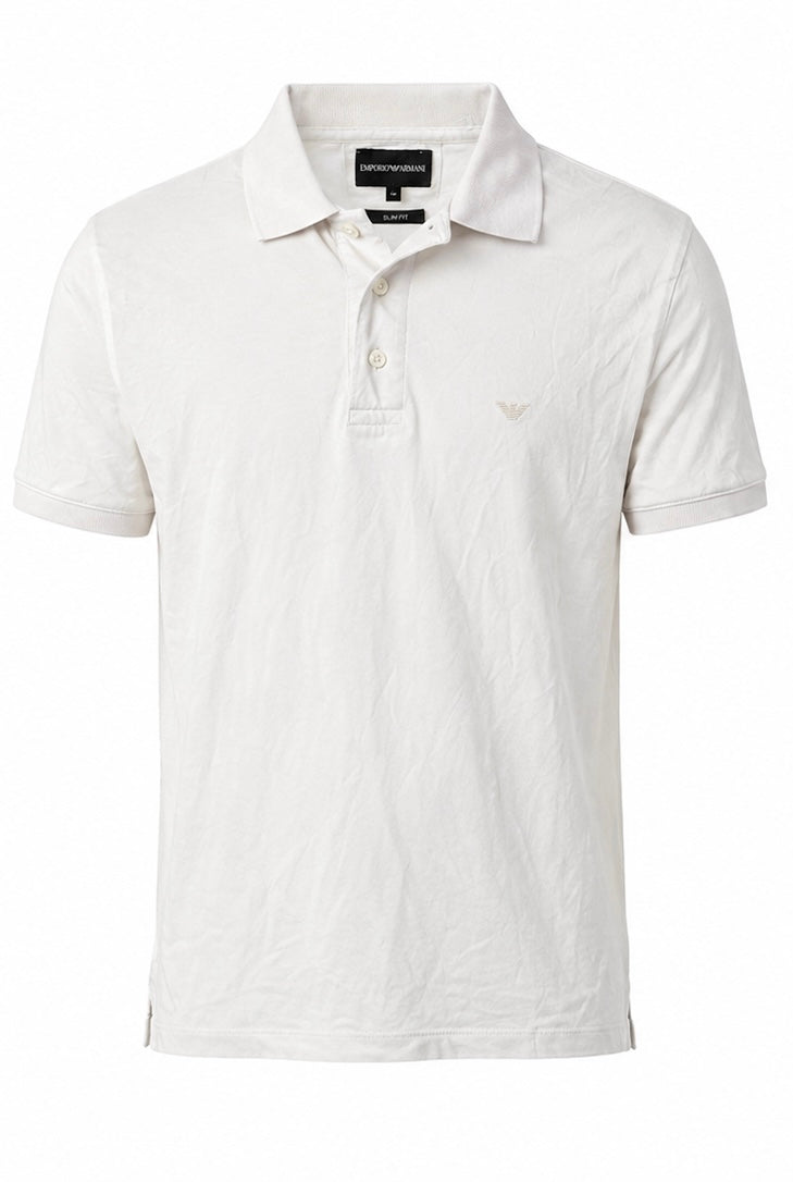 Emporio Armani Ανδρικό Slim Fit Polo – Λευκό-M
