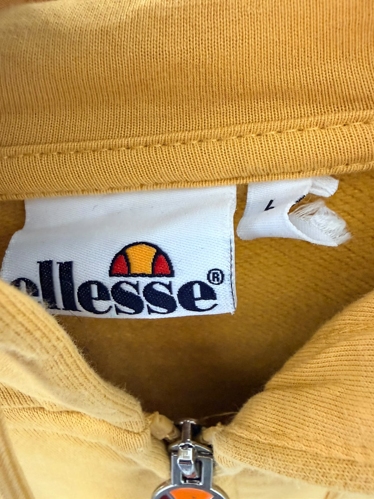 Ellesse Zip Hoodie – Mustard Yellow-L