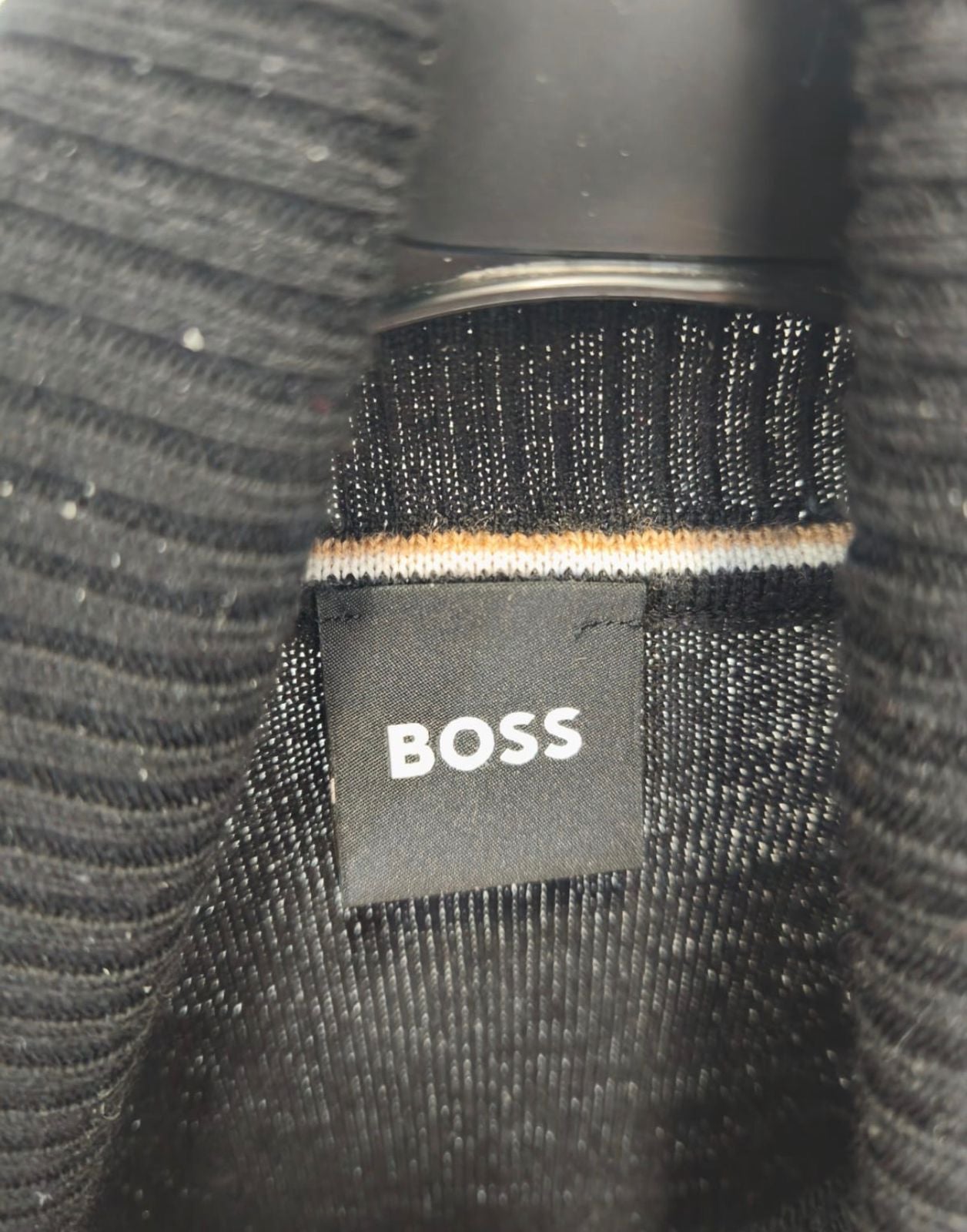 BOSS Ανδρικό Πλεκτό Ζιβάγκο Μαύρο-M