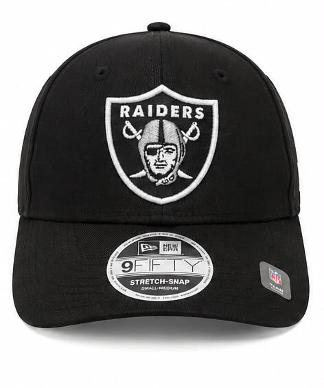 New Era 9FIFTY NFL Las Vegas Raiders Stretch-Snap Cap – Black-SMALL-MEDIUM
