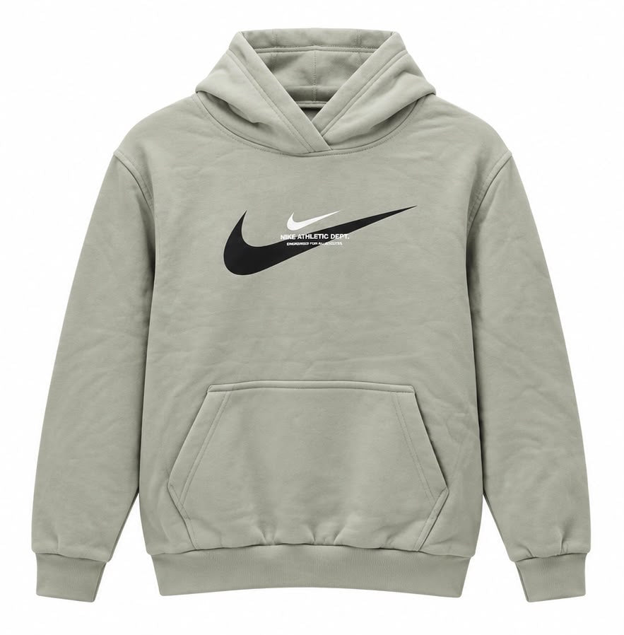 Nike Εφηβικό Φούτερ Γκρι Χακί - XL