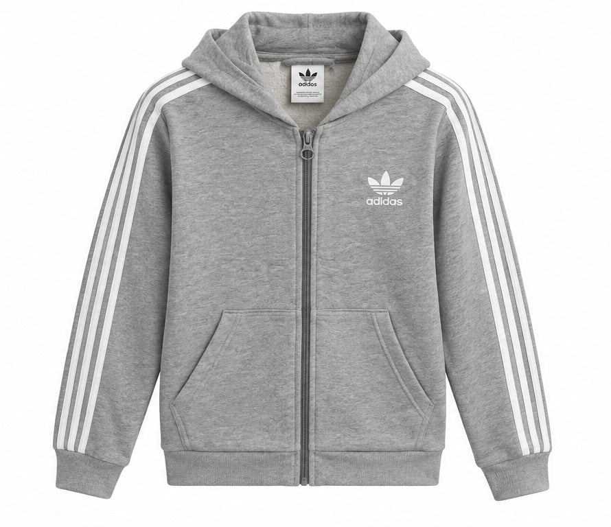 Adidas Παιδική Ζακέτα Γκρι - L