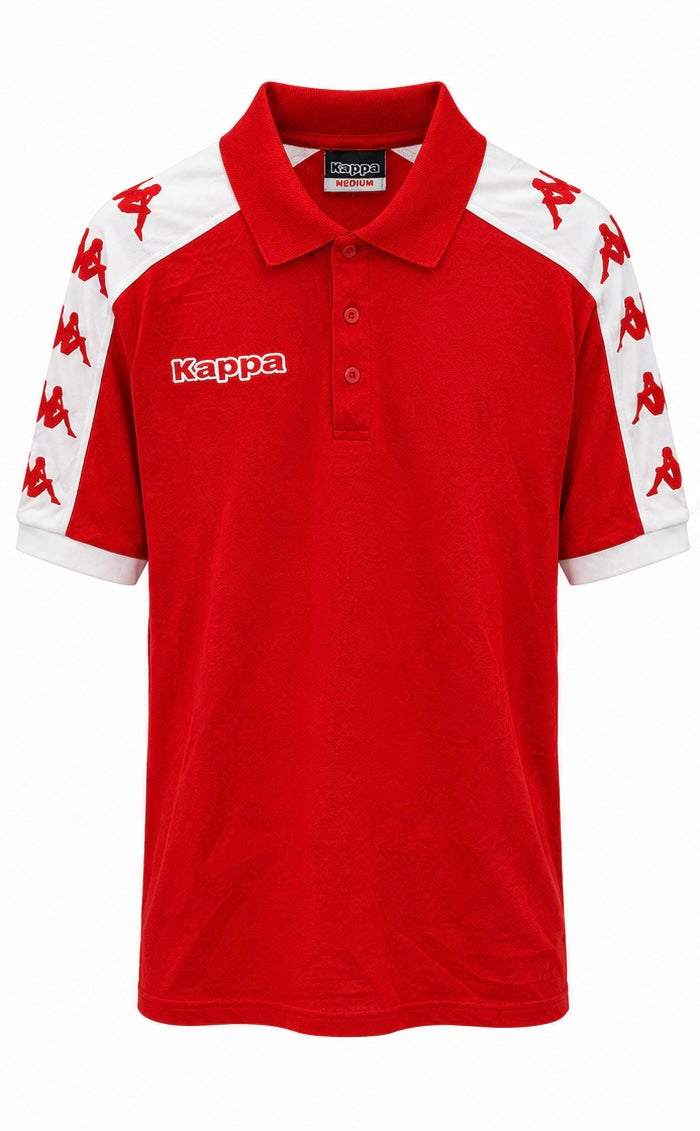 Kappa Vintage Banda Red & White Polo Shirt – Medium