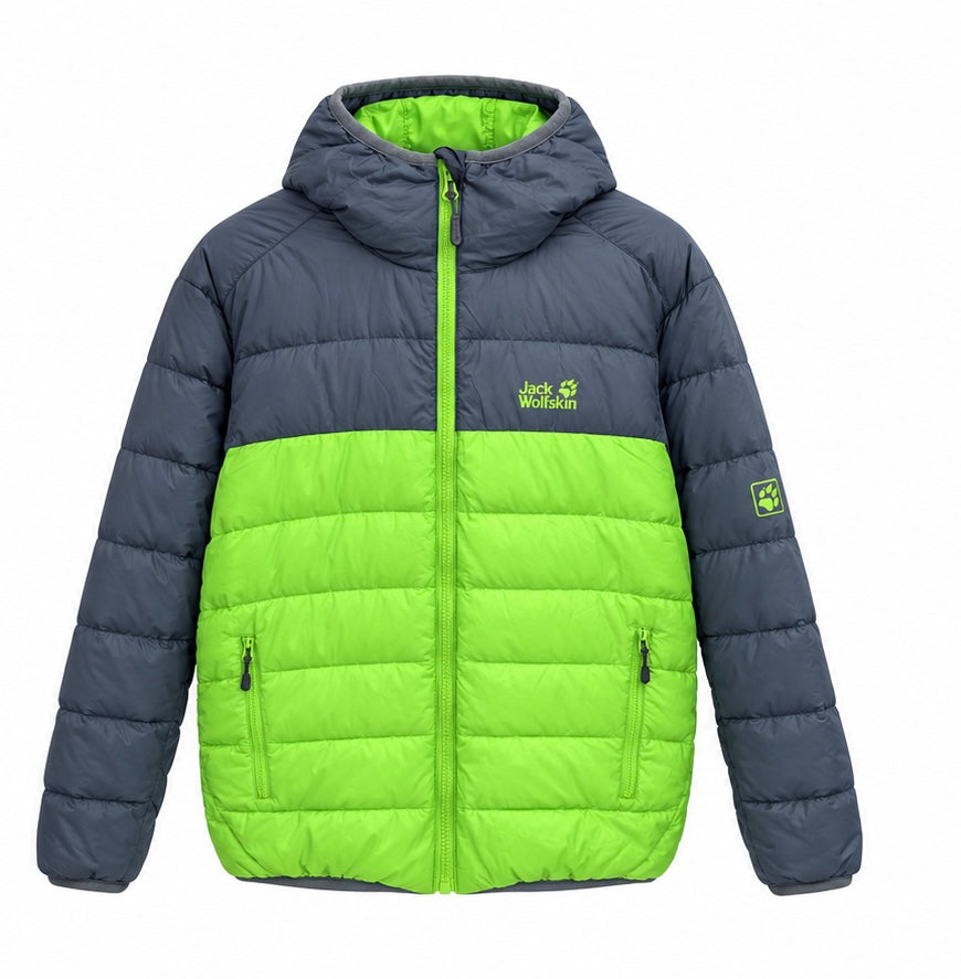 Jack Wolfskin Ανδρικό Puffer Μπουφάν – Γκρι/Πράσινο –  XL