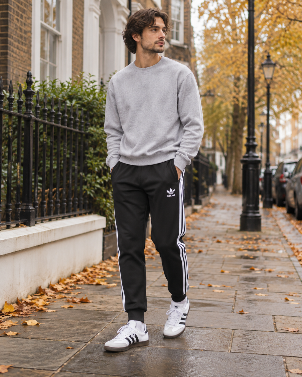 Adidas Ανδρικό Παντελόνι Φόρμας Μαύρο - M