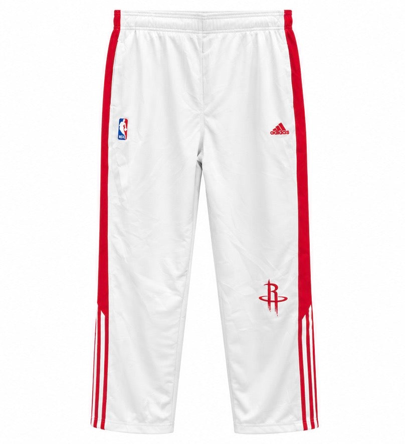 Adidas NBA Houston Rockets Ανδρικό Παντελόνι Φόρμας – Λευκό/Κόκκινο – L