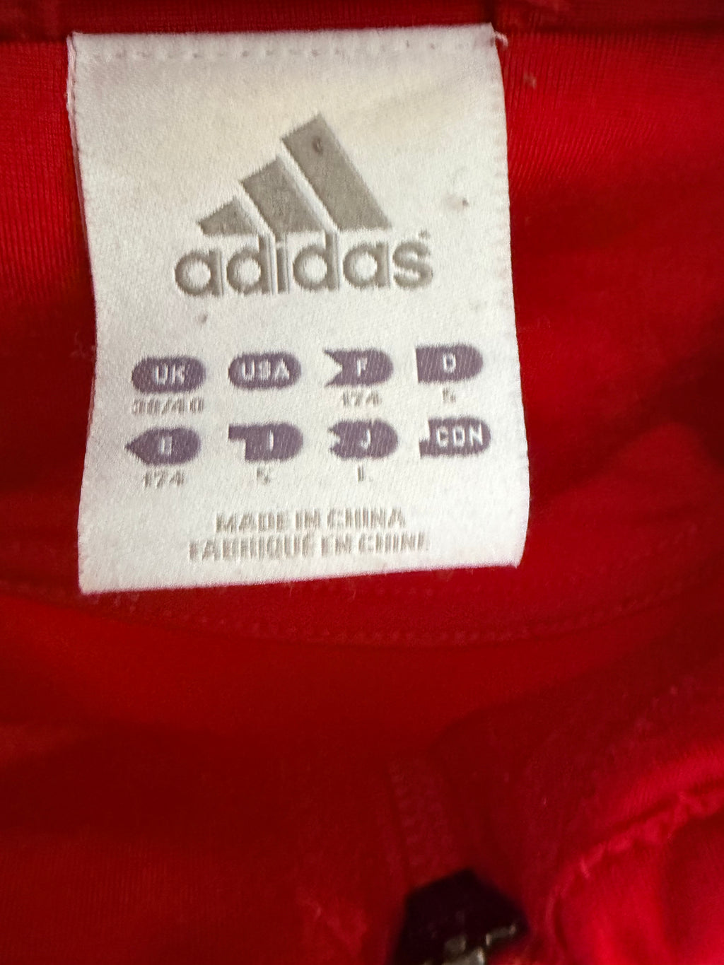 Adidas 3-Stripes Κόκκινο Full Zip Track Jacket-XL