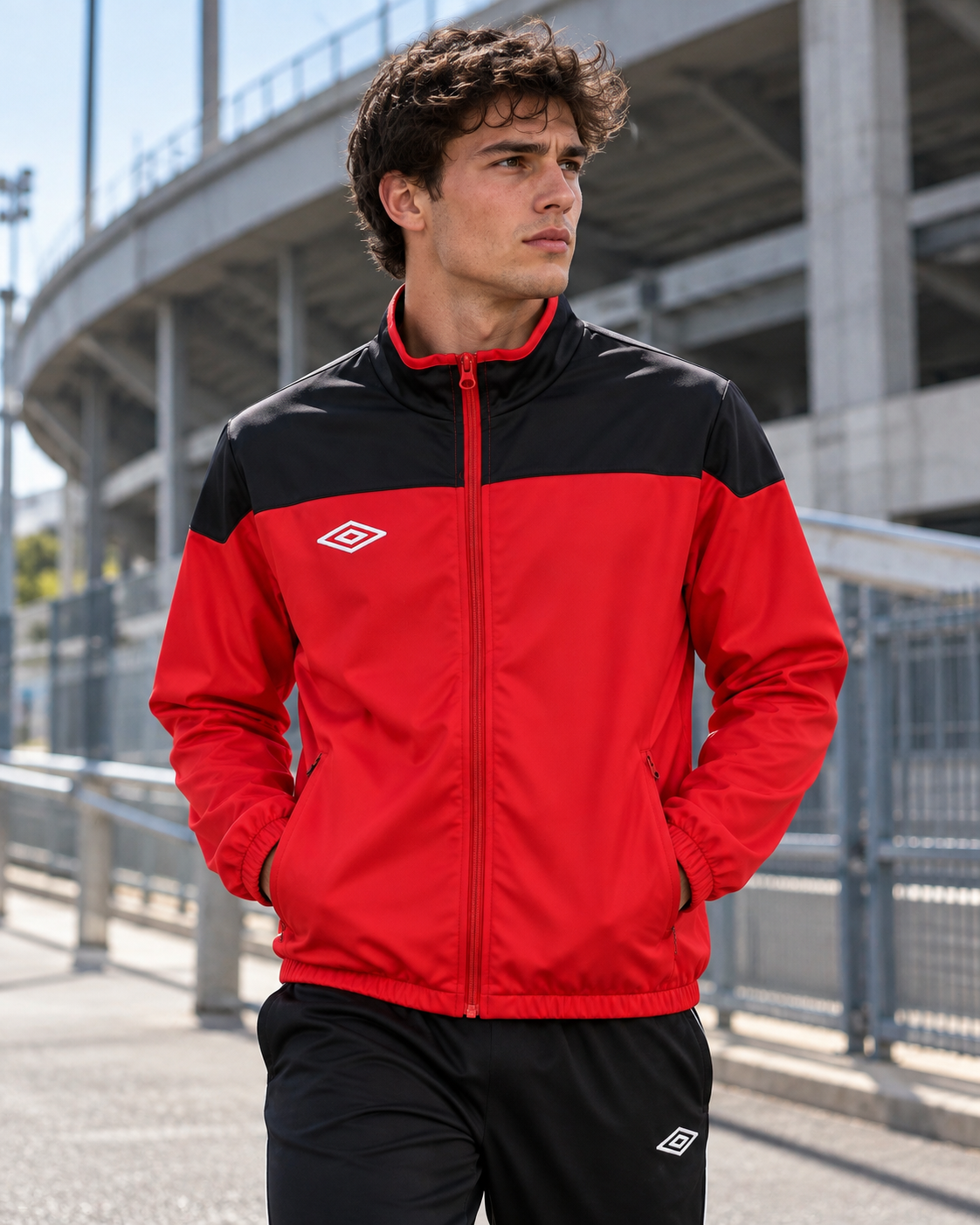 Umbro Ανδρική Ζακέτα Κόκκινη - M