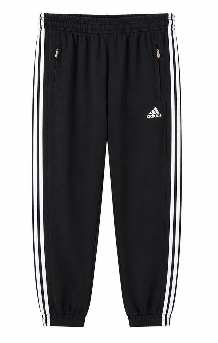 Adidas Ανδρικό Παντελόνι Φόρμας Μαύρο 3-Stripes – M