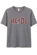 H&M AC/DC Ανδρικό T-Shirt Μπλουζάκι – Γκρι-S