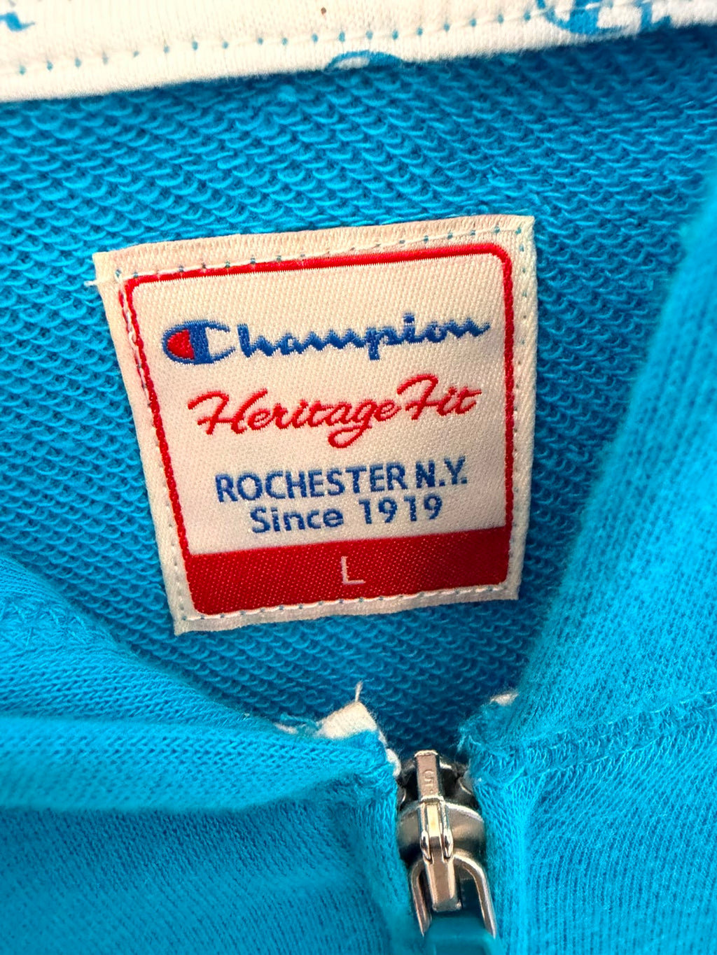 Champion Zip Hoodie – Bright Blue-L