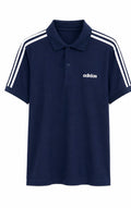 Adidas 3-Stripes Polo Shirt Navy Blue-M
