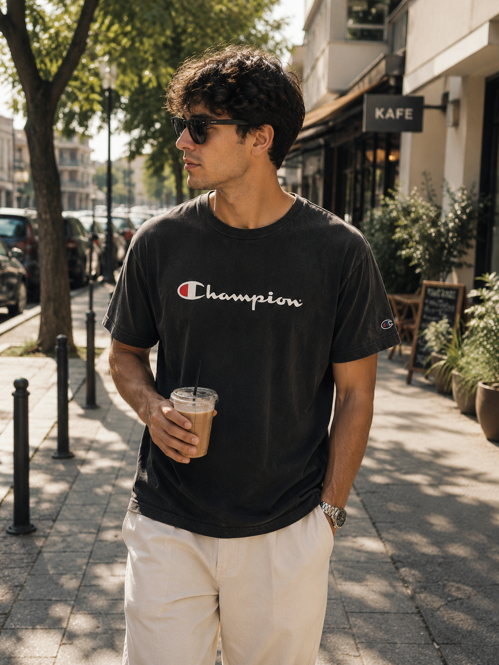 Champion Ανδρικό T-Shirt Μπλουζάκι – Μαύρο – M