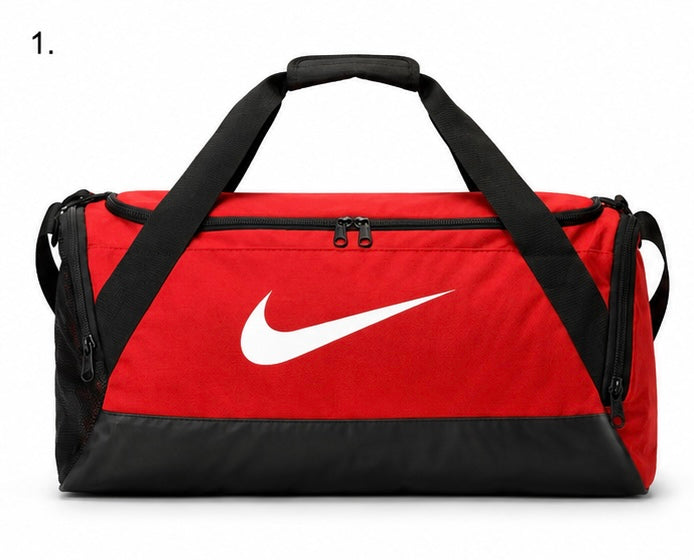 Nike Brasilia Red & Black Duffel Bag