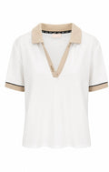 LIU JO Polo Blouse – White/Beige-M