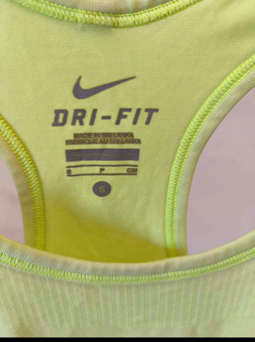Nike Dri-FIT Women’s Running Tank Top – Neon Yellow-S
