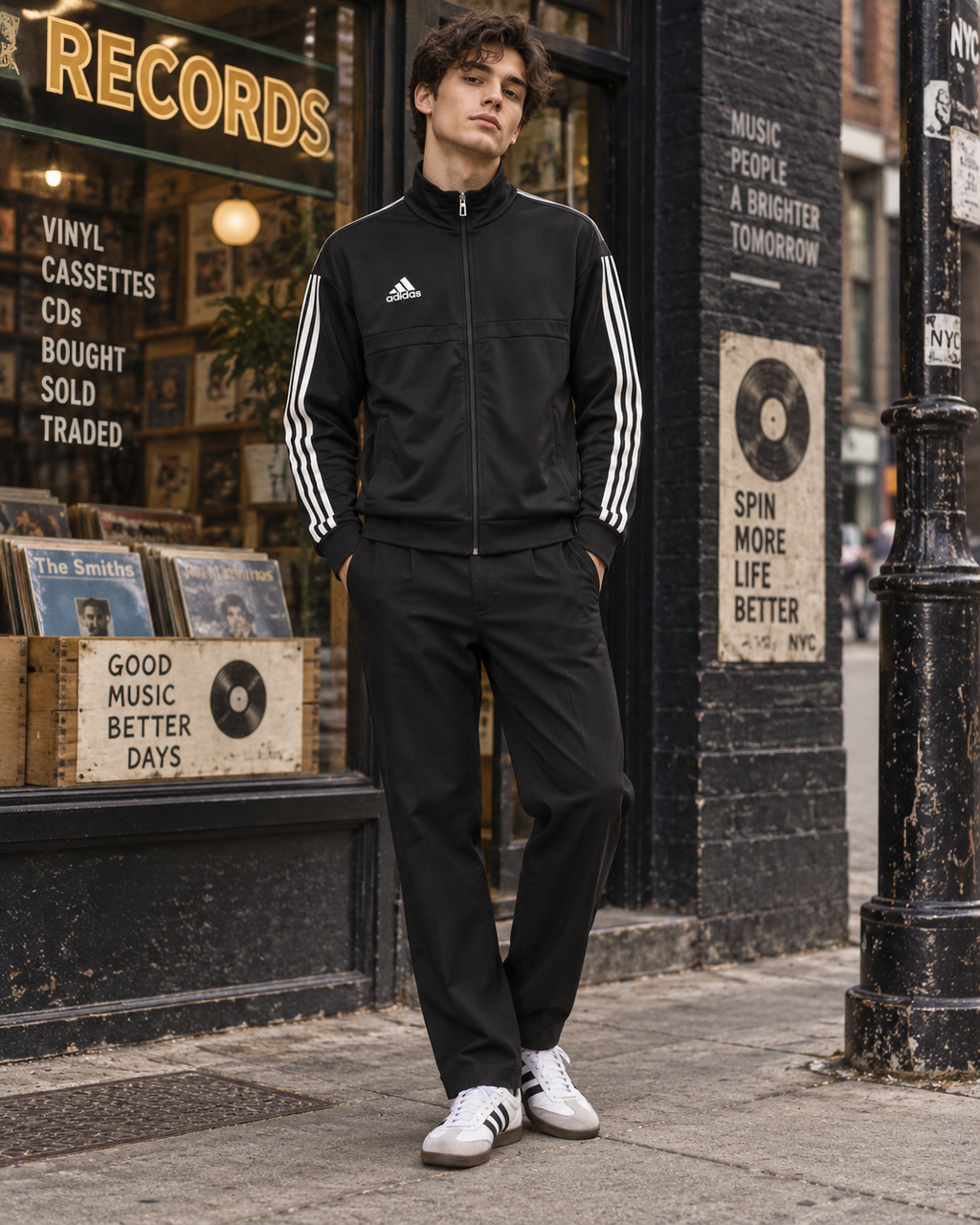 Adidas Ανδρική Ζακέτα Μαύρη – 2XL