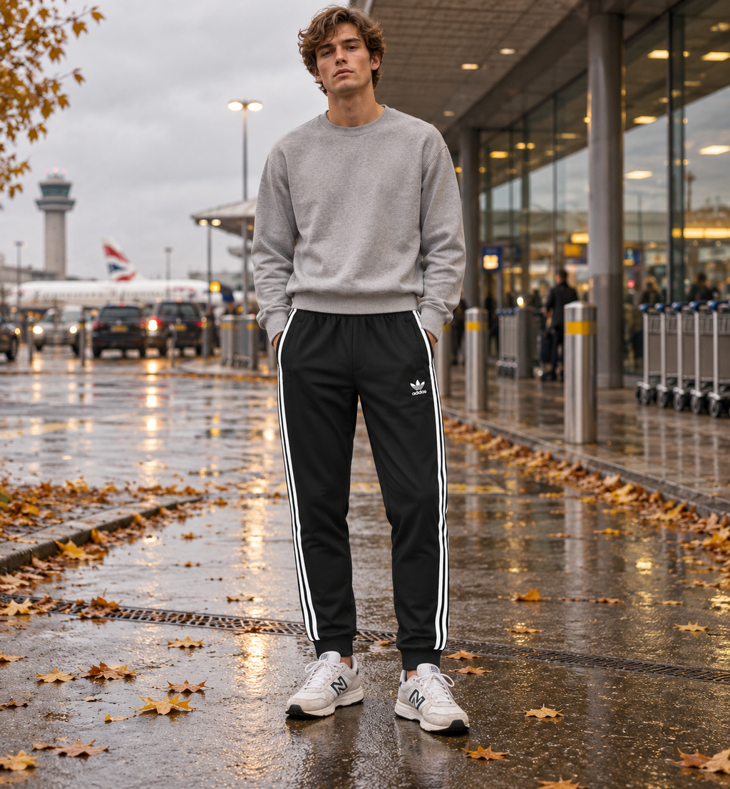 Adidas Originals Ανδρικό Παντελόνι Φόρμας Μαύρο - XL