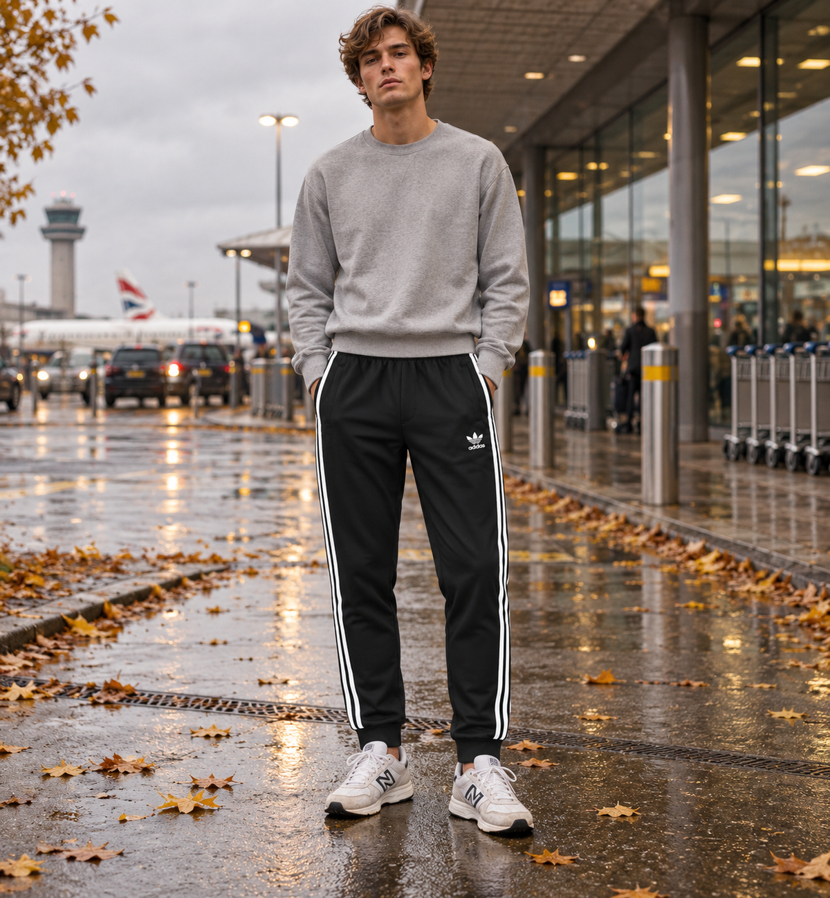 Adidas Originals Ανδρικό Παντελόνι Φόρμας Μαύρο - XL
