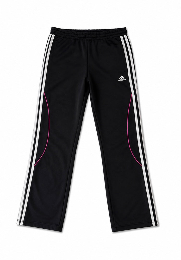 Adidas 3-Stripes Track Pants – Black/Pink-XL