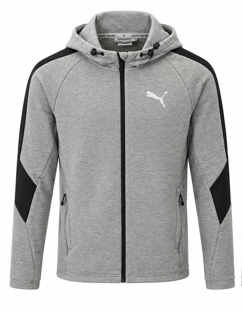 Puma Ανδρική Ζακέτα Γκρι - M