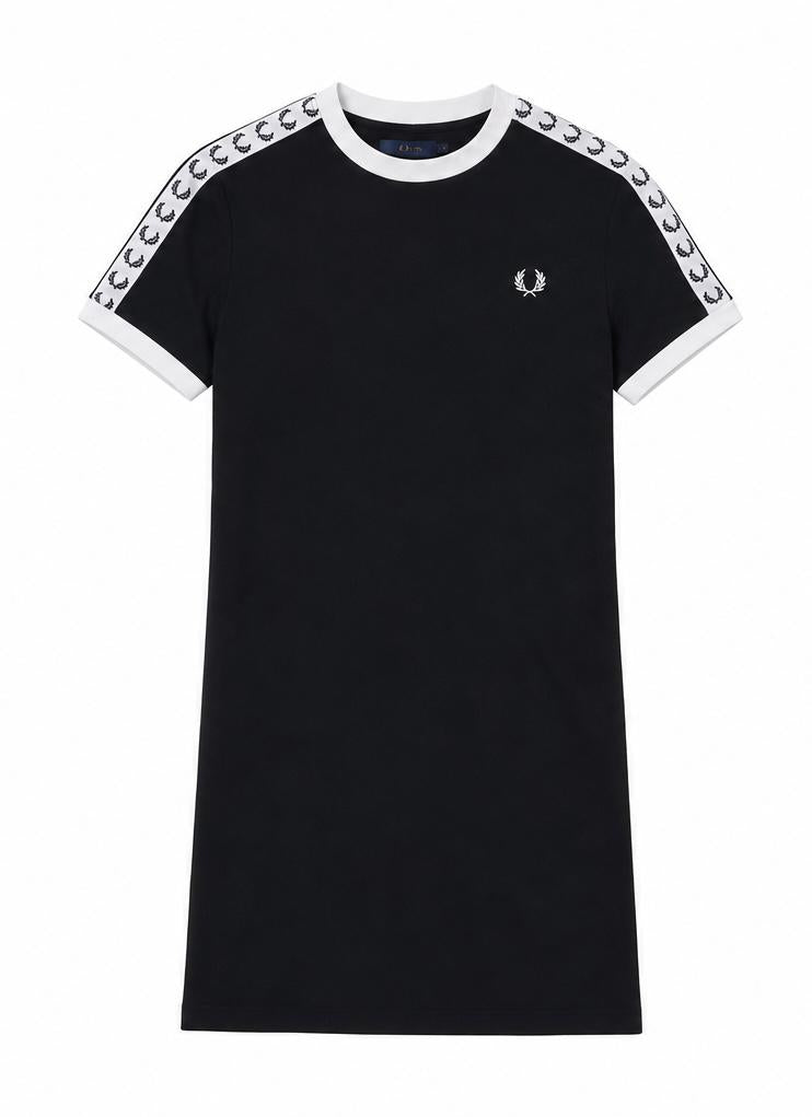 Fred Perry Taped T-Shirt Dress – Black-M