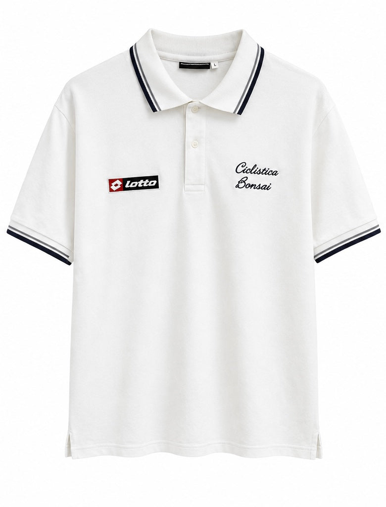 Lotto Ανδρικό Polo Λευκό / Ciclistica Bonsai L