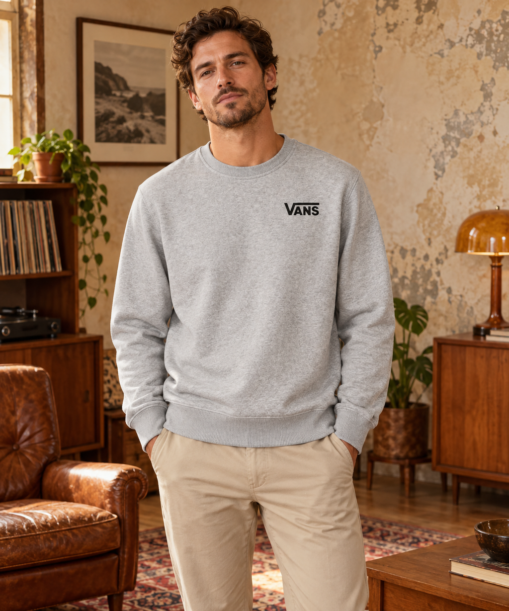 Vans Ανδρικό Φούτερ Γκρι - L