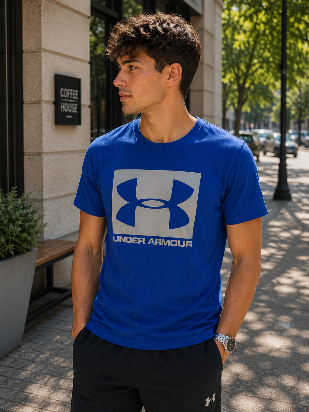 Under Armour Loose Ανδρικό T-Shirt Μπλε – M