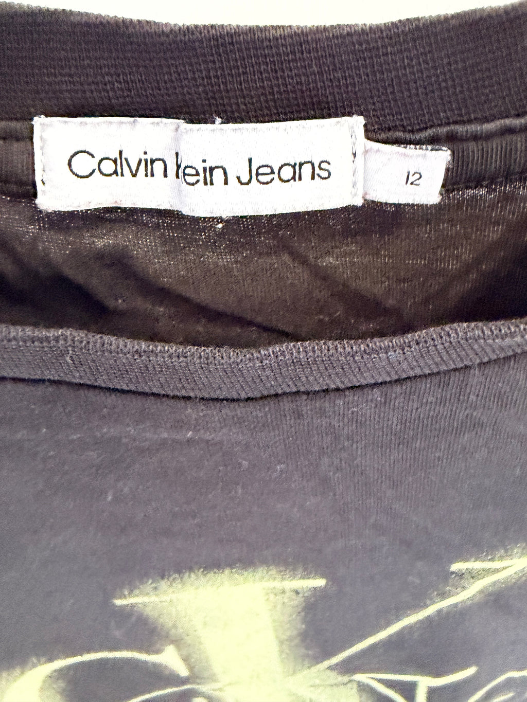 Calvin Klein Jeans Μαύρο T-Shirt με Graphic Logo-S
