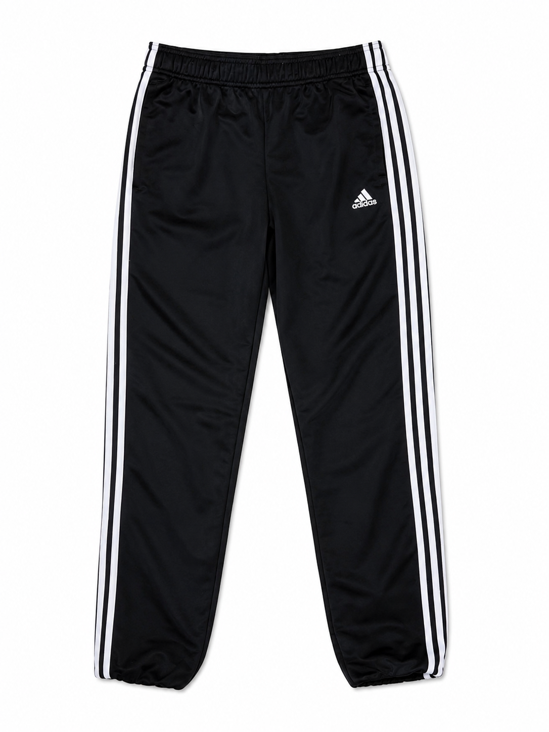 adidas Black 3-Stripes Track Pants-L