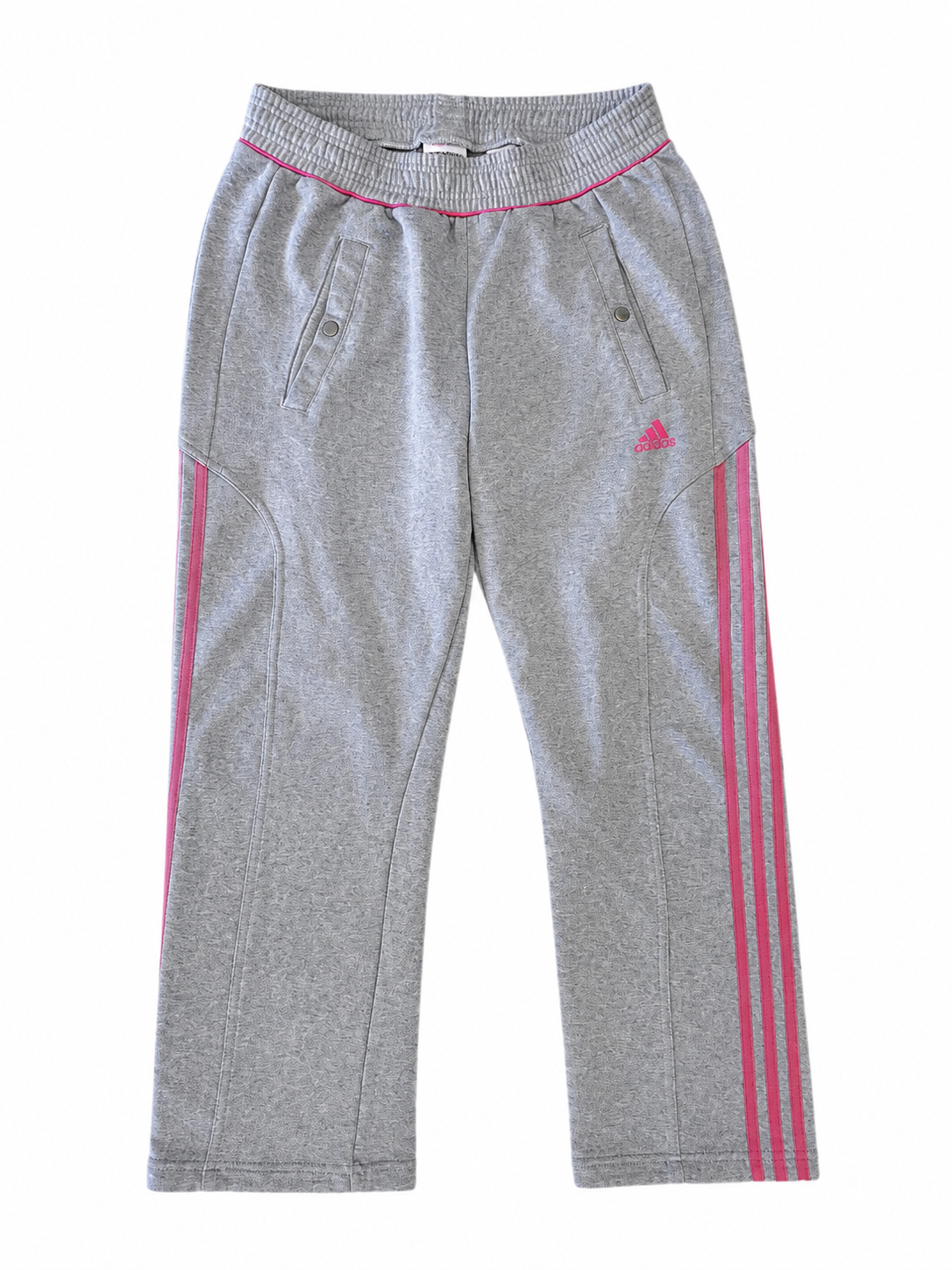 Adidas Grey/Pink Track Pants – Women’s Vintage Sportswear-S