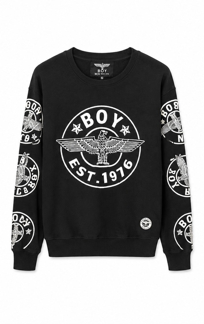 BOY London Ανδρικό Φούτερ – Μαύρο/Λευκό – S