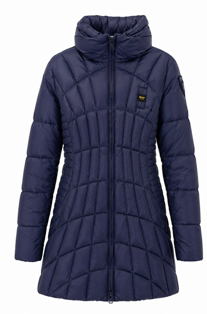 Blauer USA Women’s Long Puffer Jacket – Navy Blue-L